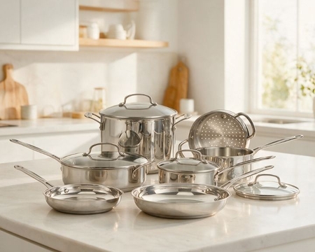 Batterie de cuisine prestige inox 11 pcs