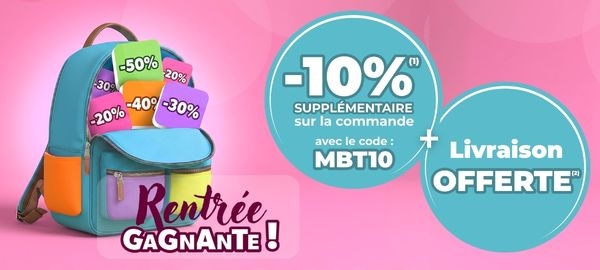 -10% + Livraison OFFERTE -10% + Livraison OFFERTE